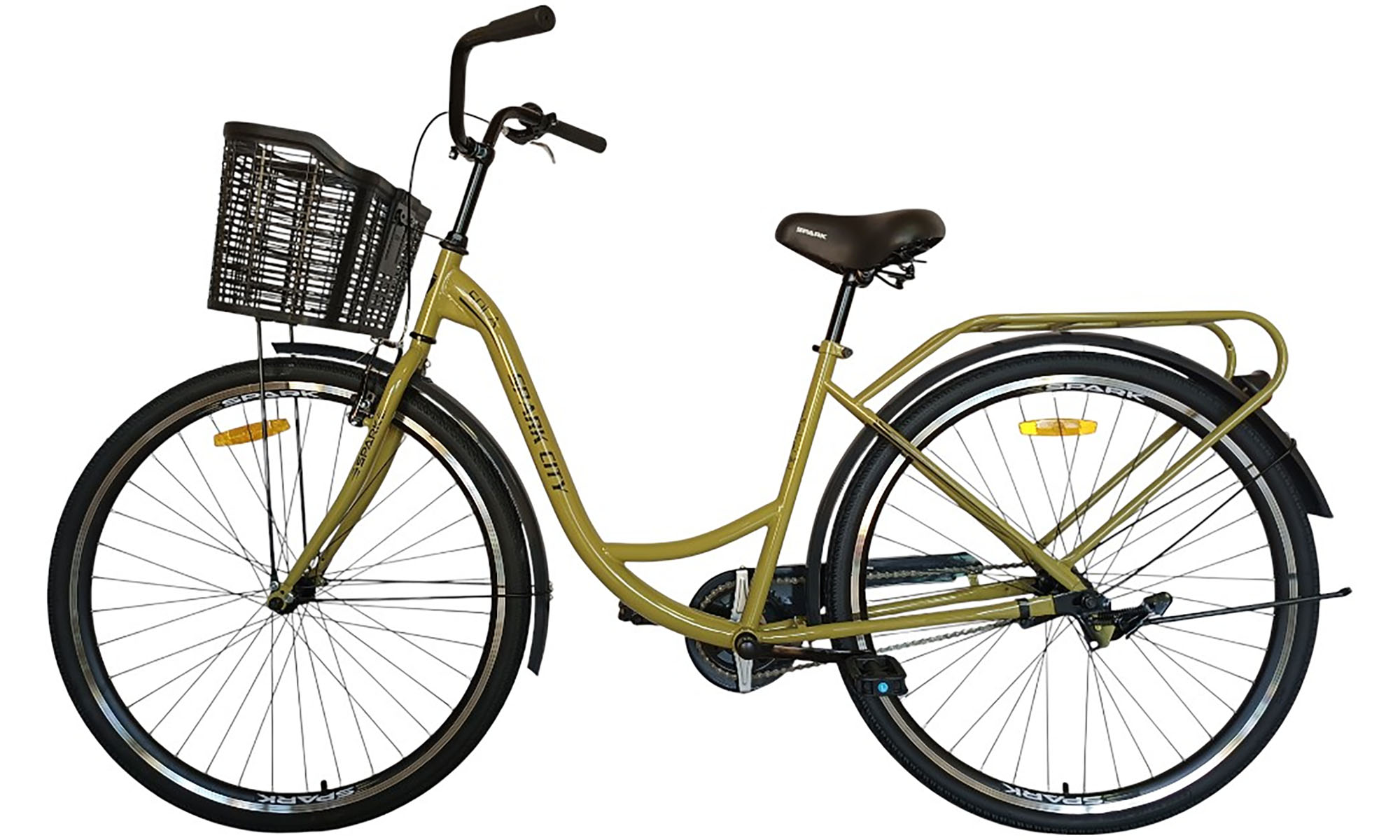 Велосипед SPARK CITY SOLA 28", размер M, рама - 18", год 2026, желтый 4
