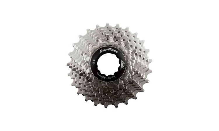 Фотографія Касета індексна SUN RACE RS1, 10 ск, 11-25 зубів, алюмінієвий павук, срібляста