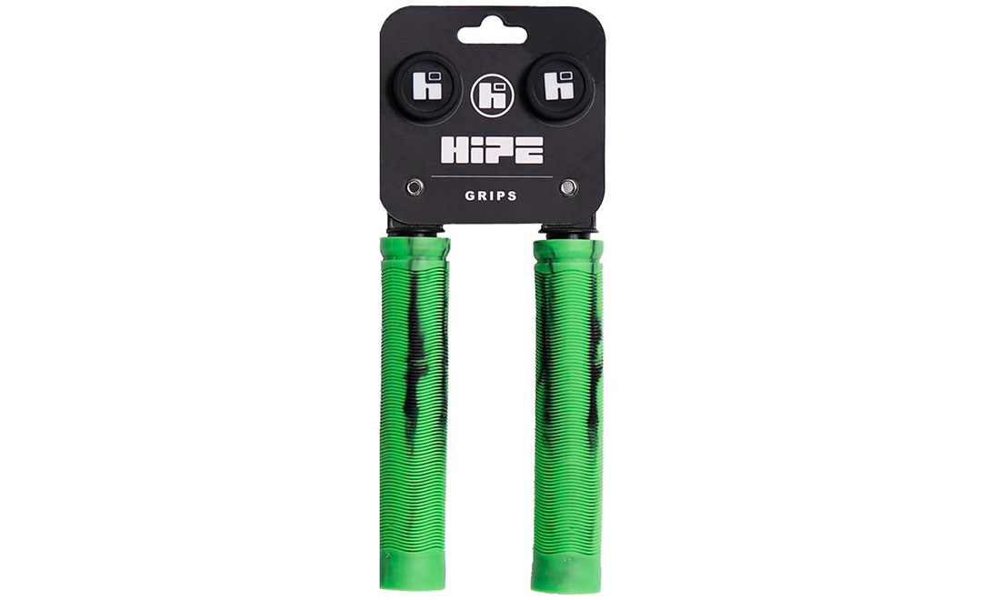 Фотографія Грипси для трюкового самокату Hipe H4 Duo 155мм, Зелено-чорний