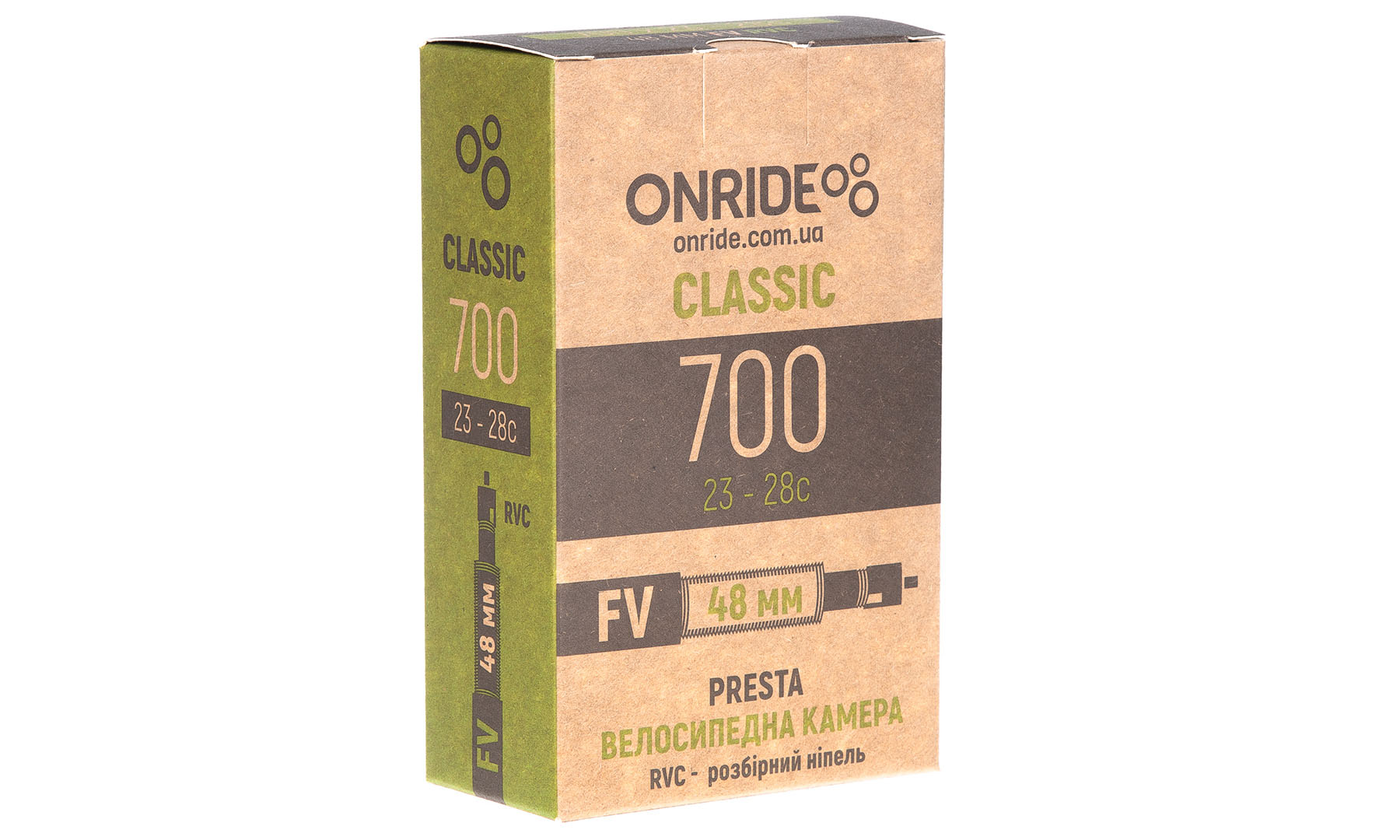 Фотография Камера ONRIDE Classic 700 x 23-28c FV 48 мм RVC - разборный ниппель