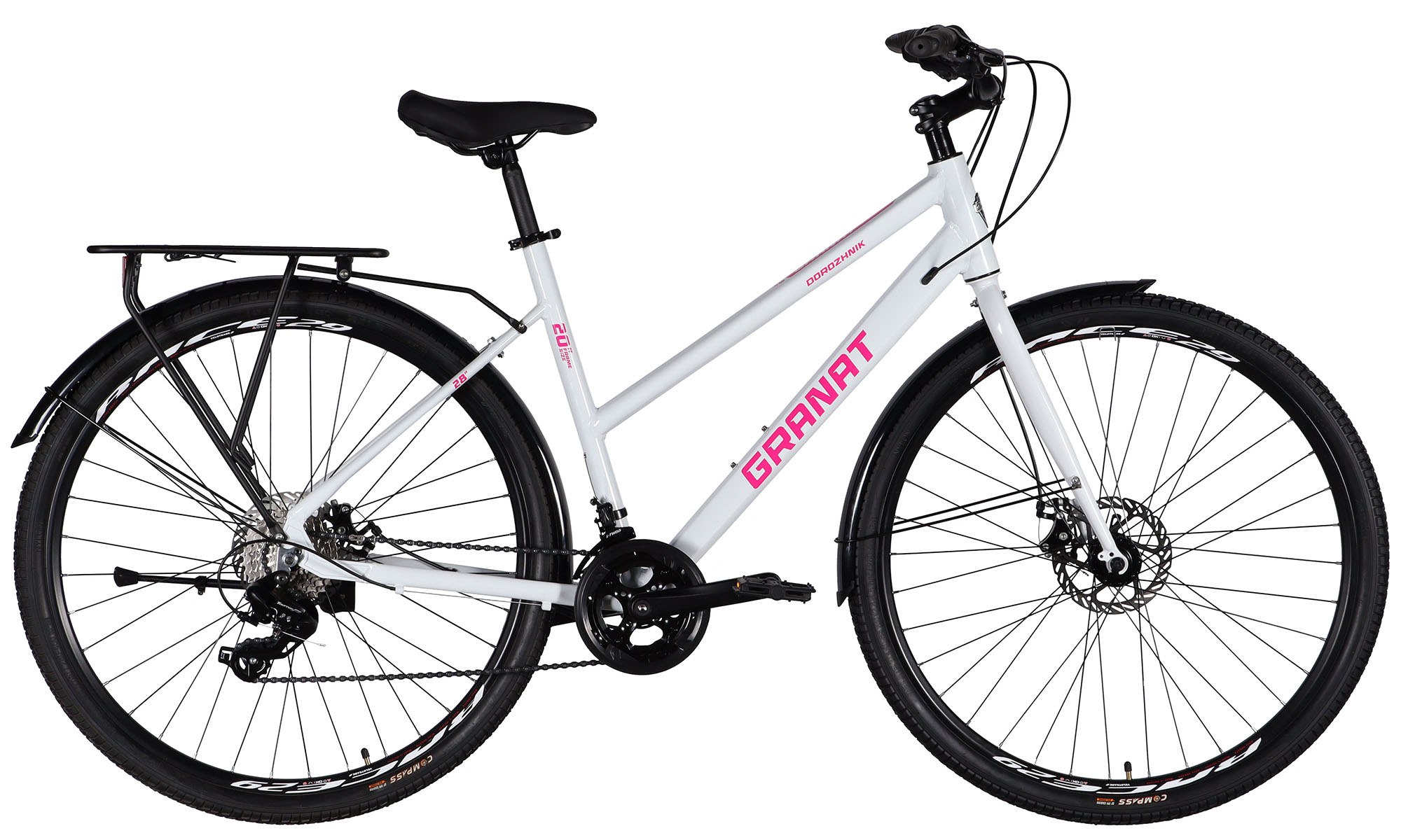 Велосипед Dorozhnik GRANAT W DD CS 28", размер L, рама-20", рік 2025, білий 