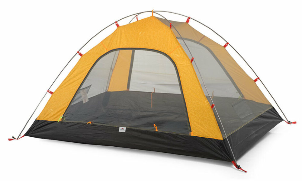 Фотография Палатка четырехместная Naturehike P-Series IV (NH18Z044-P) 210T/65D, оранжевая 4