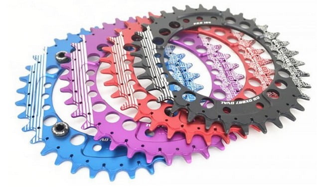 Звезда Fouriers DX007 NW Oval pcd104 34Т, синий 2