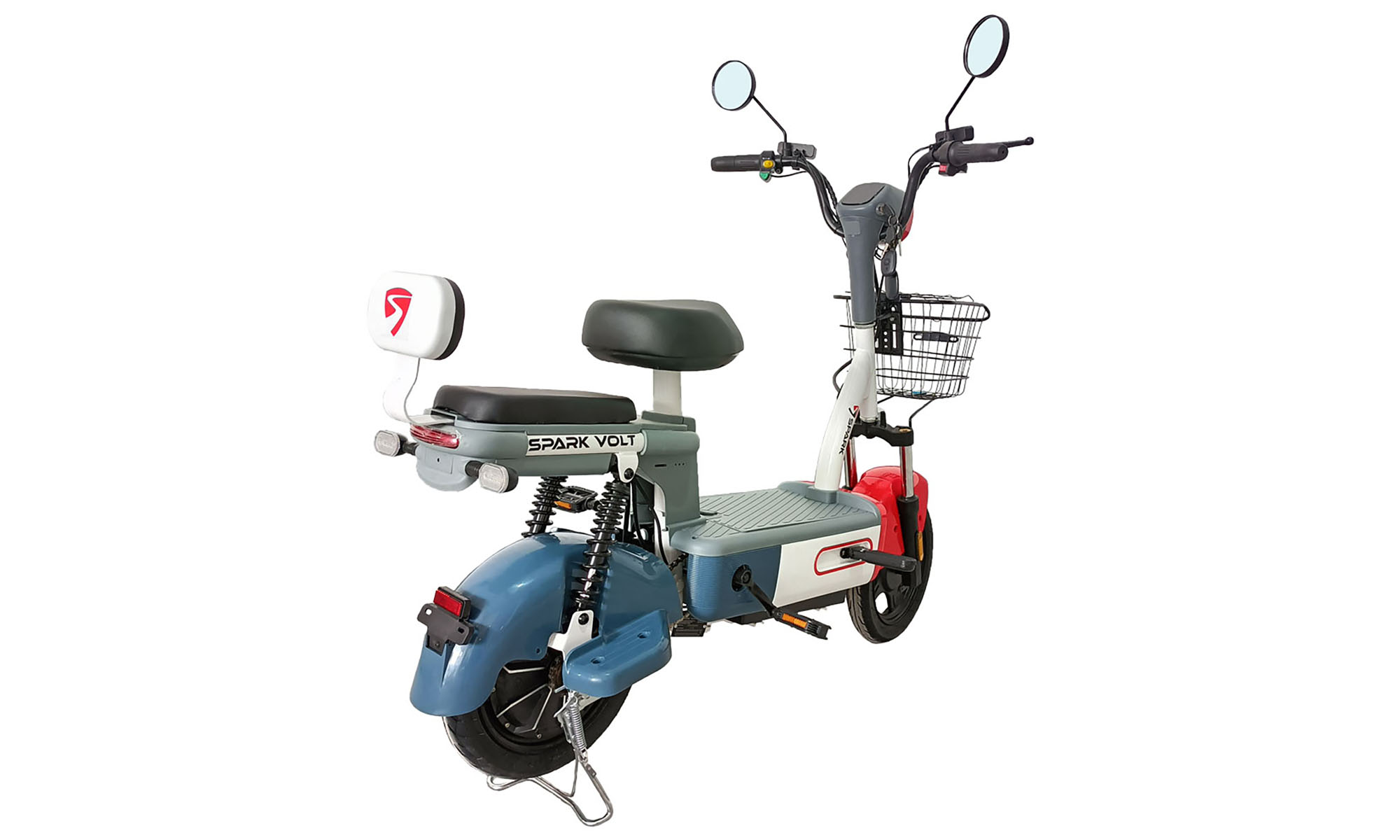 Электровелосипед SPARK VOLT 14" 48V/400W/12Ah, Красный с синим 6