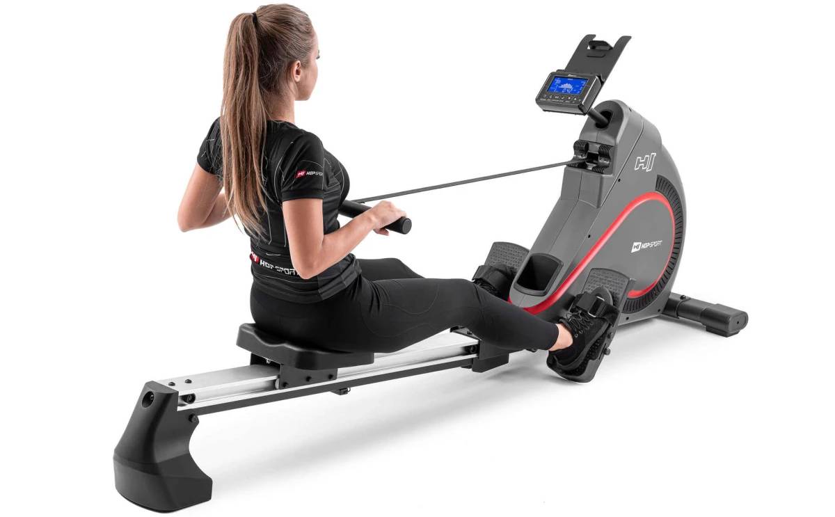 Гребной тренажер Hop-Sport HS-095R Spike черно-красный 9