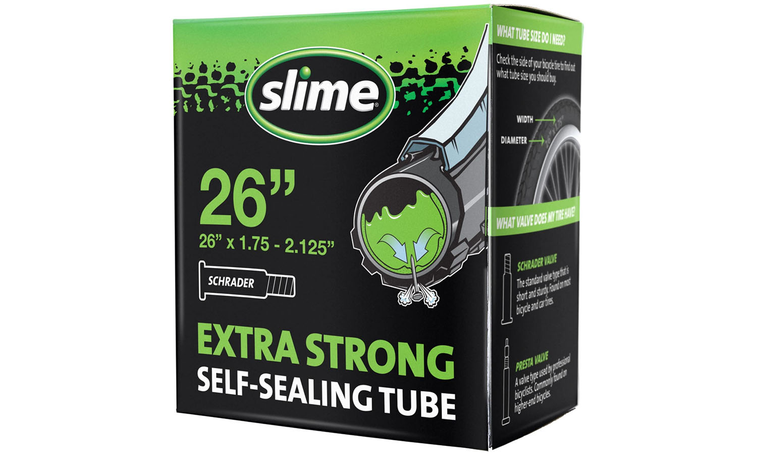 Фотография Камера Slime Smart Tube 26" x 1.75 - 2.125" AV c герметиком 