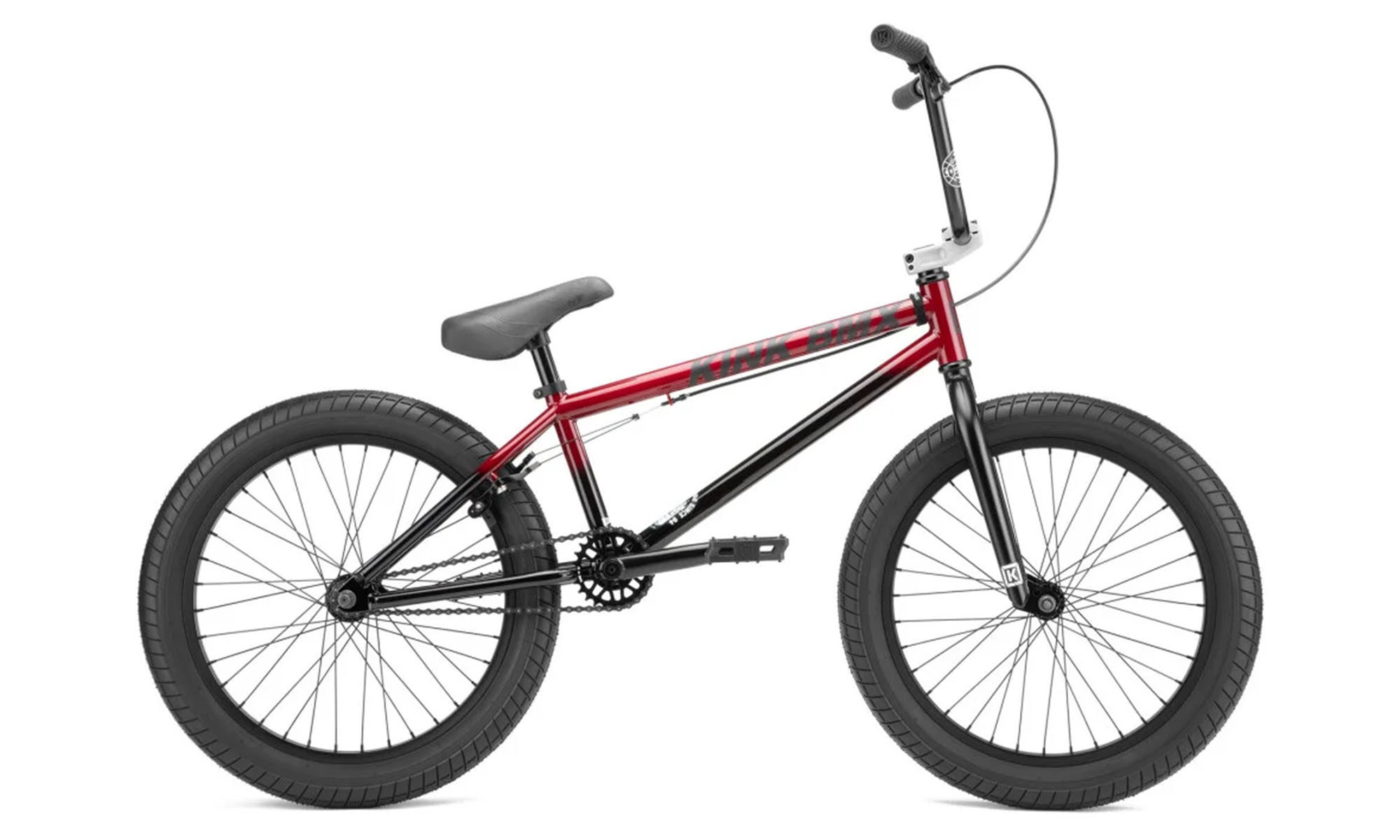 Велосипед KINK BMX Curb 20", рама 20", год 2022, матовый черно-красный 