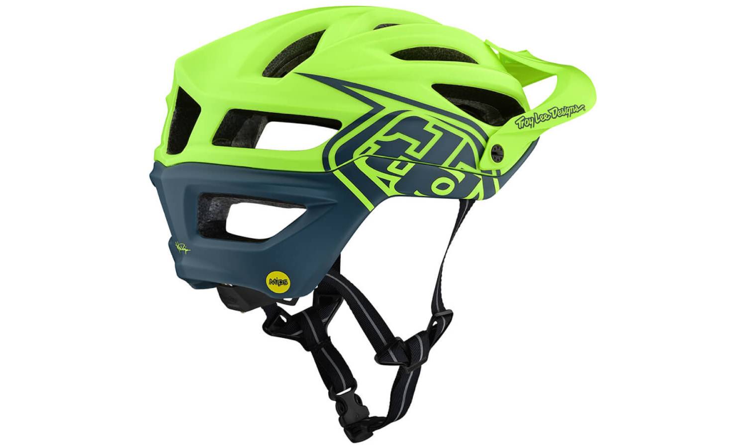 Вело шолом TLD A2 Mips розмір S (54-57 см) Decoy Flo Yellow / AIR Force Blue 3