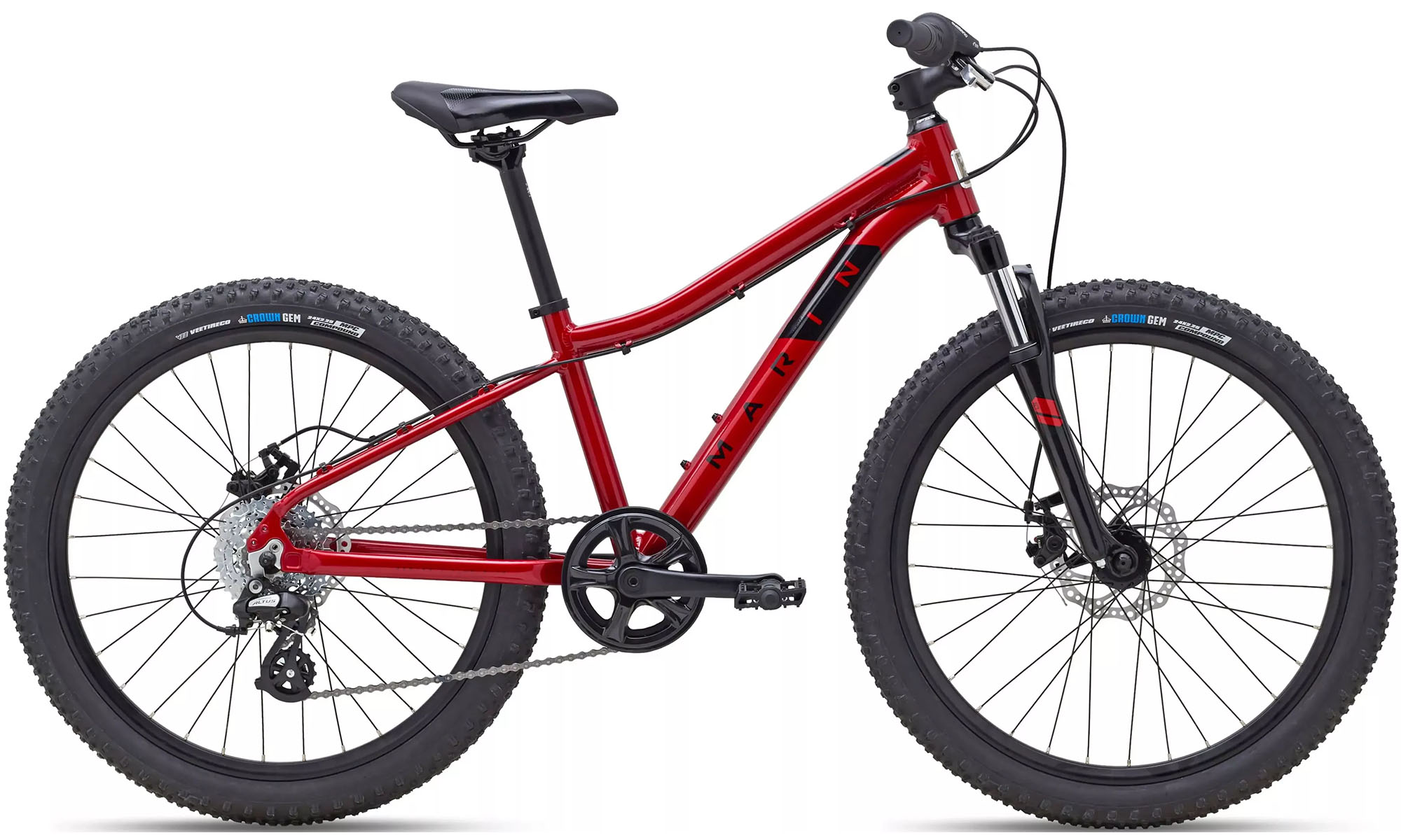 Фотография Велосипед Marin BAYVIEW TRAIL, 24", рама one size (13"), 2025, красно-черный