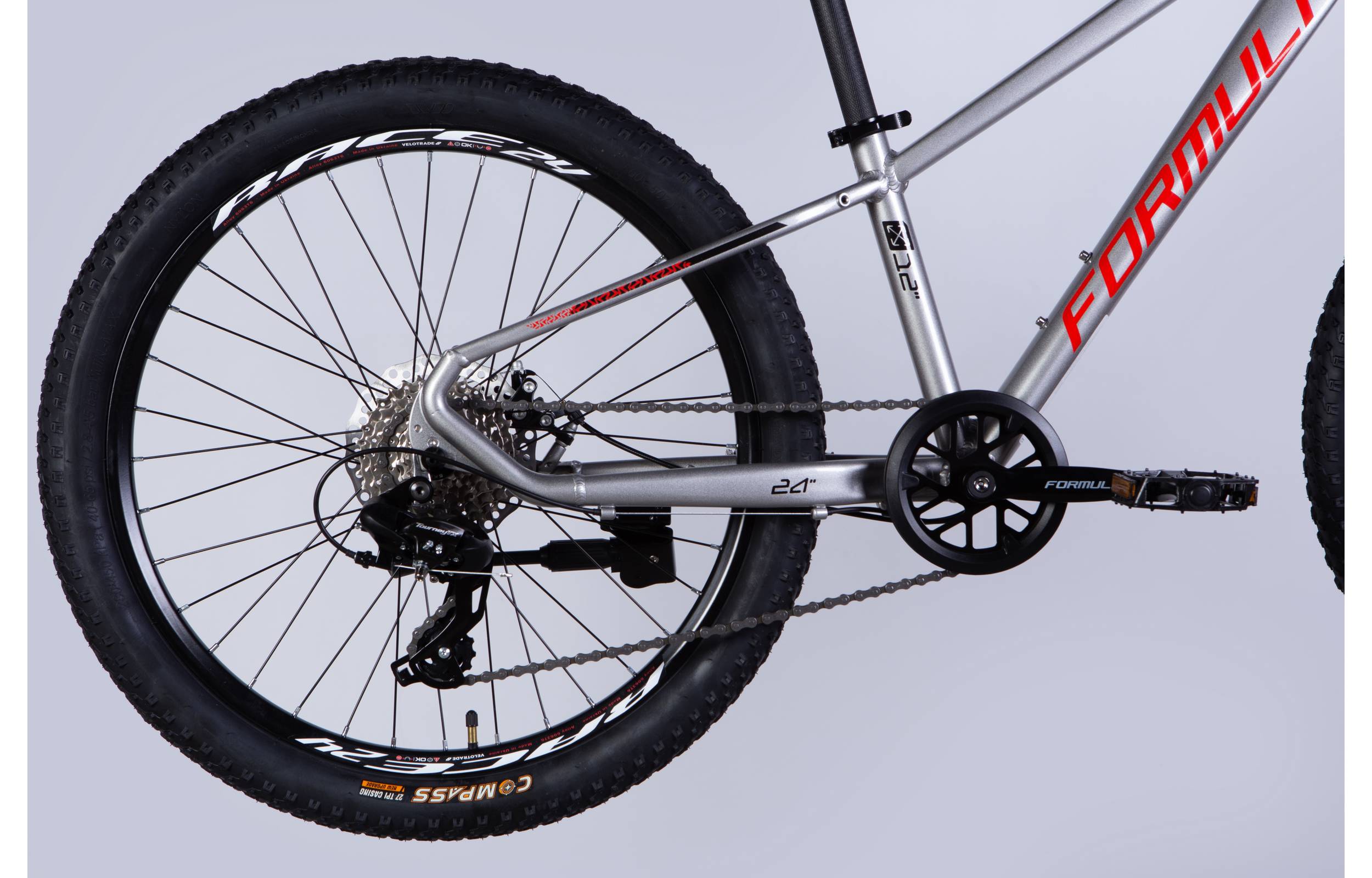 Велосипед Formula THOR DD 24" размер XXS рама 12" 2025 серебристо-красный 4 Велосипед Formula THOR DD 24" размер XXS рама 12" 2025 серебристо-красный 4