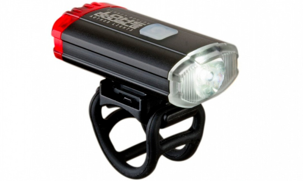 Фотография Фонарь передний Author A-DoubleShot 250/12 люм. USB с задним красным светом, черно-красный