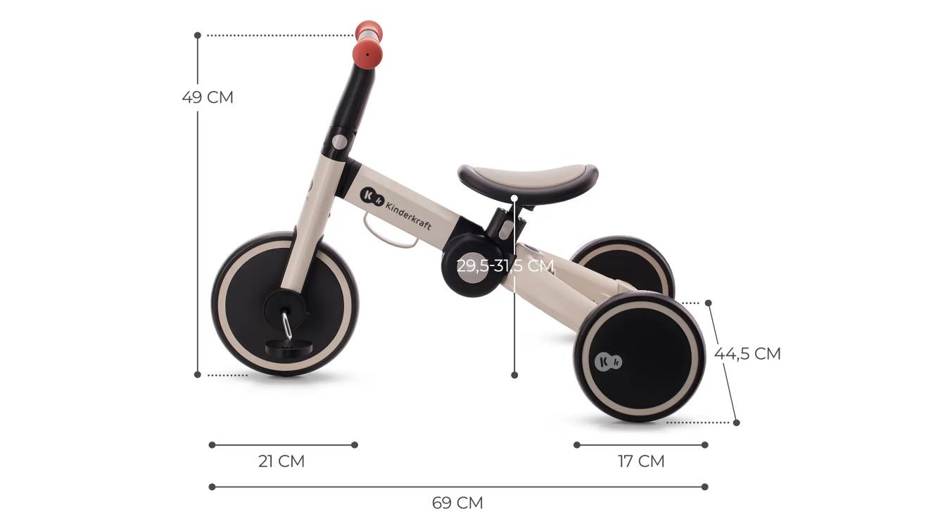 Фотографія Триколісний велосипед 3 в 1 Kinderkraft 4TRIKE Silver Grey 17