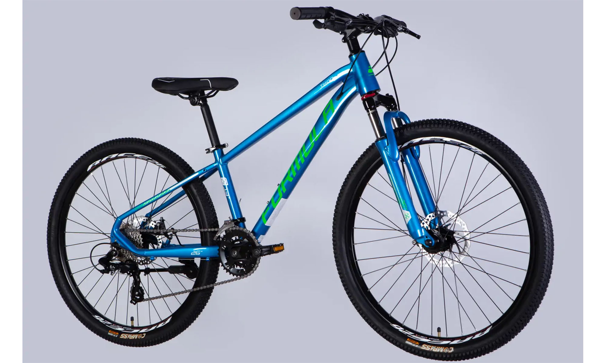 Велосипед Formula THOR DD CS, 26", размер XS, рама-13", год 2026, синий с зеленым 2 Велосипед Formula THOR DD CS, 26", размер XS, рама-13", год 2026, синий с зеленым 2