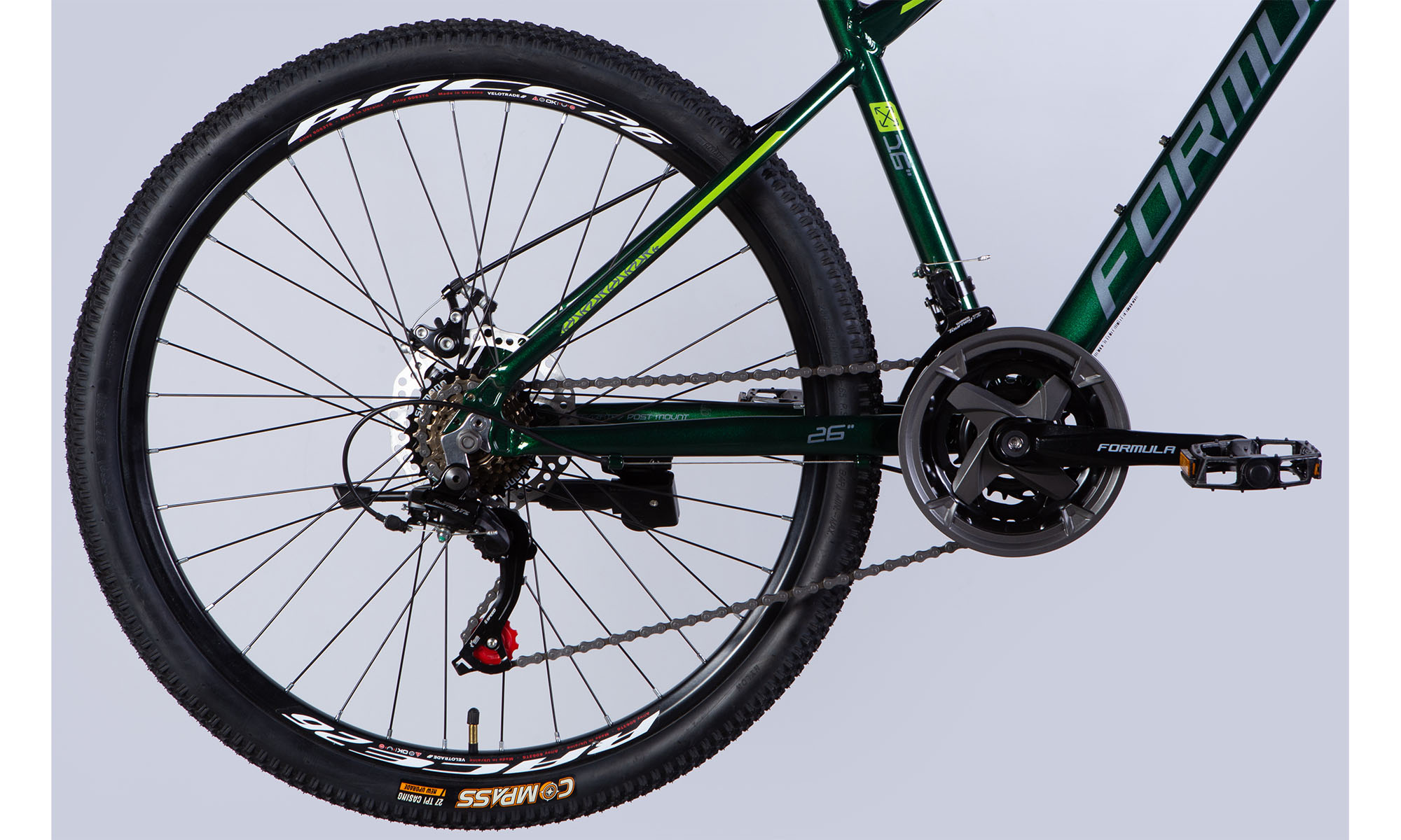 Велосипед Formula MOTION DD FR, 26", размер XS, рама 13", 2025, зелено-серый 3 Велосипед Formula MOTION DD FR, 26", размер XS, рама 13", 2025, зелено-серый 3