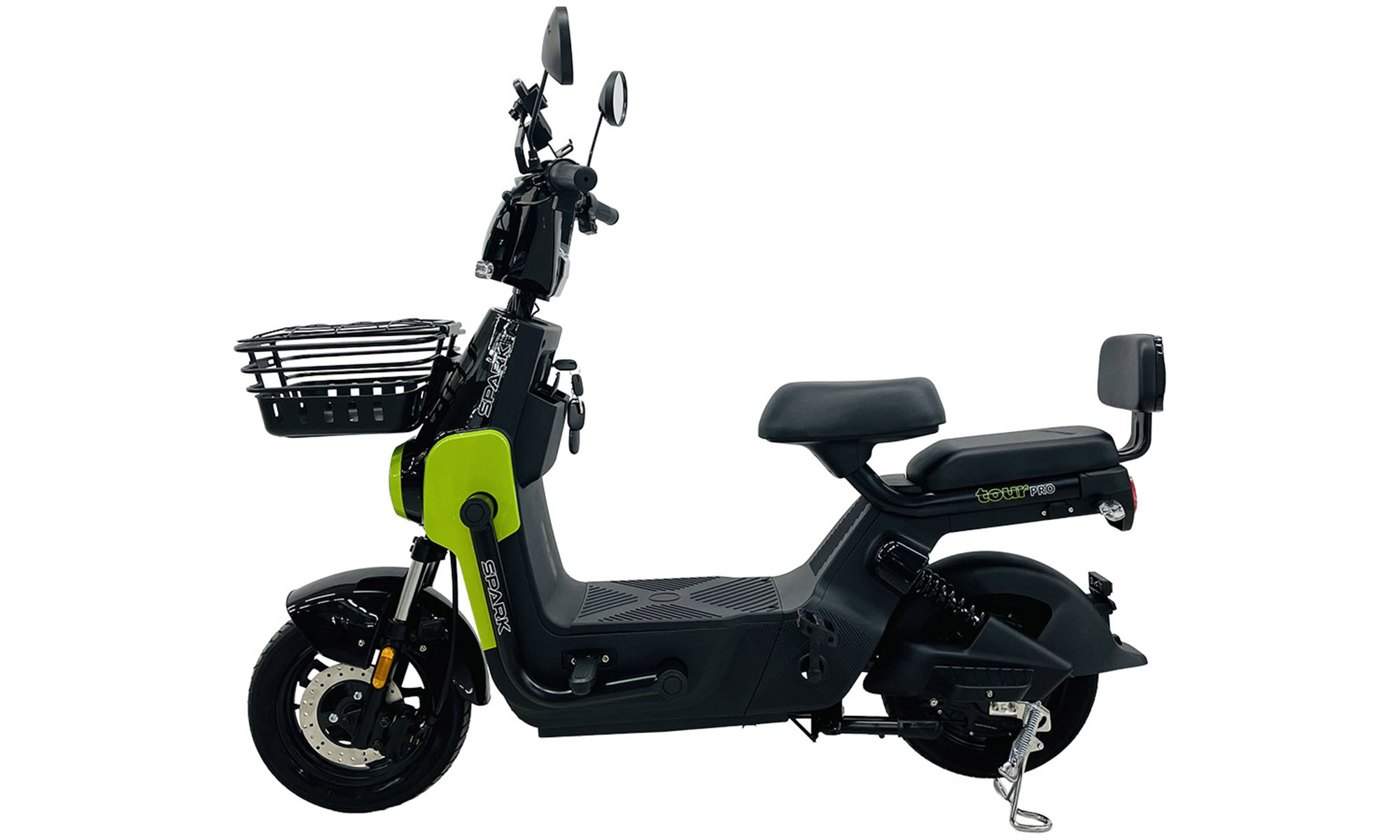 Велосипед с электромотором SPARK TOUR PRO 10", размер One Size, рама 14", 60V/1000W/20Ah, год 2026, черный с зеленым Велосипед с электромотором SPARK TOUR PRO 10", размер One Size, рама 14", 60V/1000W/20Ah, год 2026, черный с зеленым