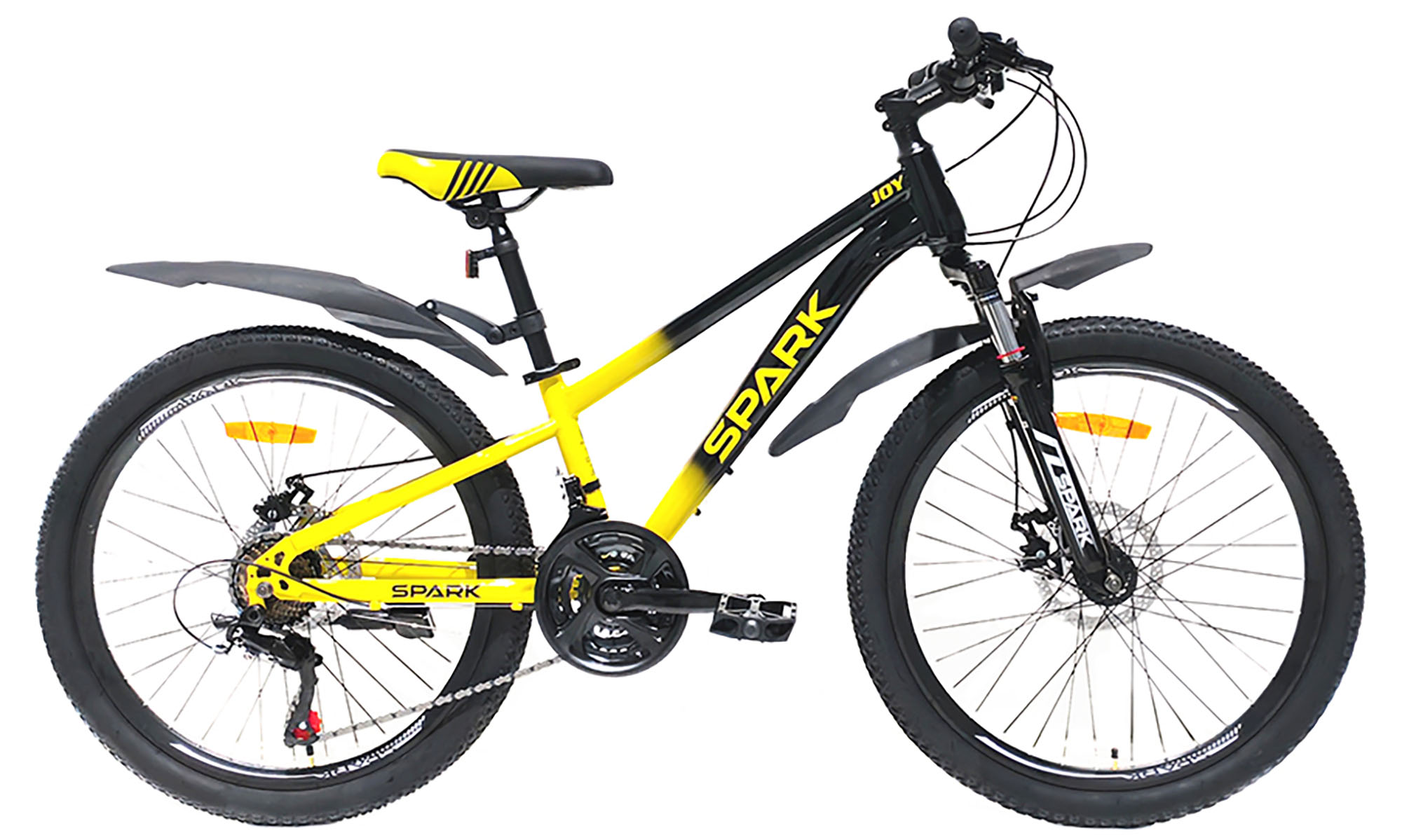 Велосипед SPARK JOY 24", размер XXS, рама 11", 2025, желтый с черным 