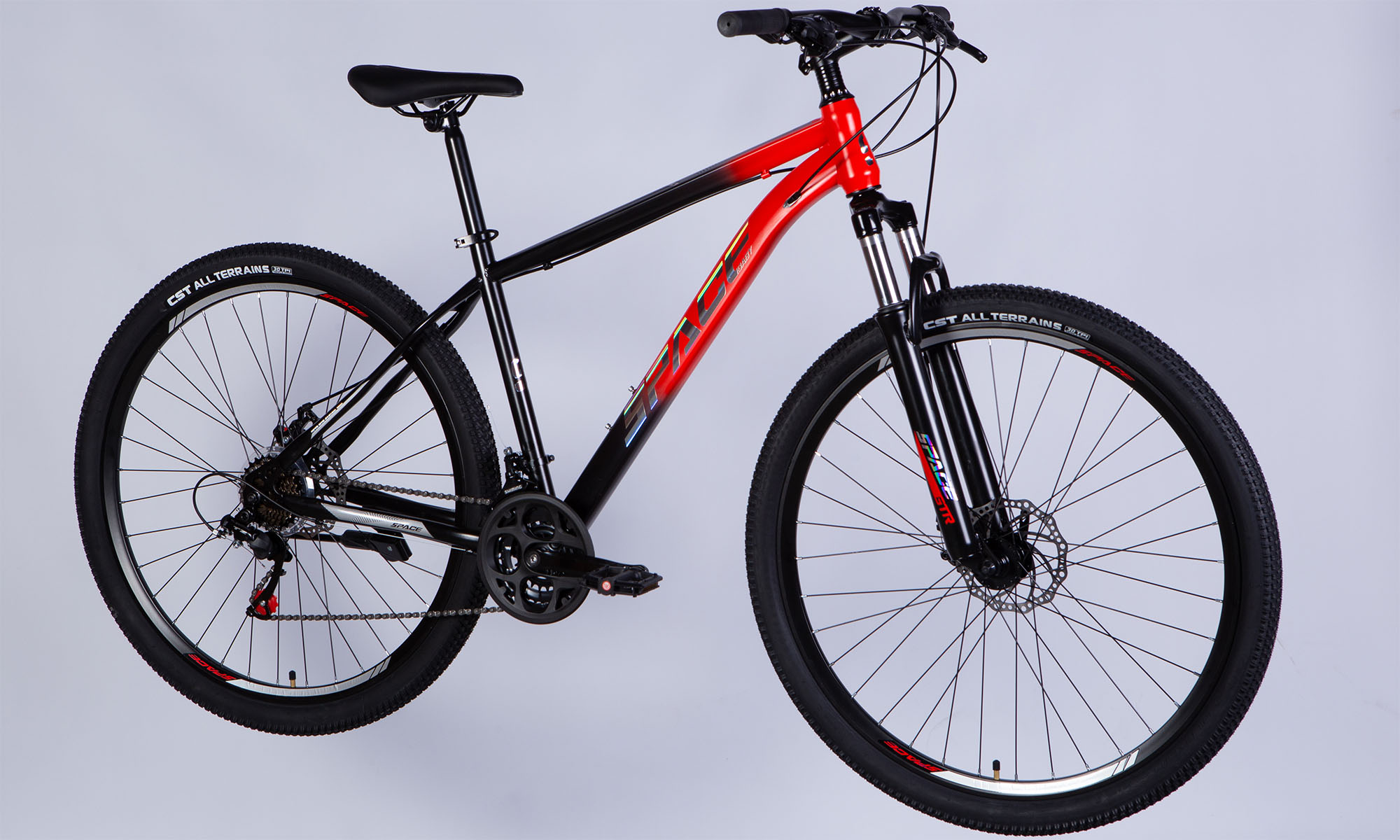 Велосипед SPACE MARS DD FR 29", размер S, рама-16", год 2026, красно-черный 4