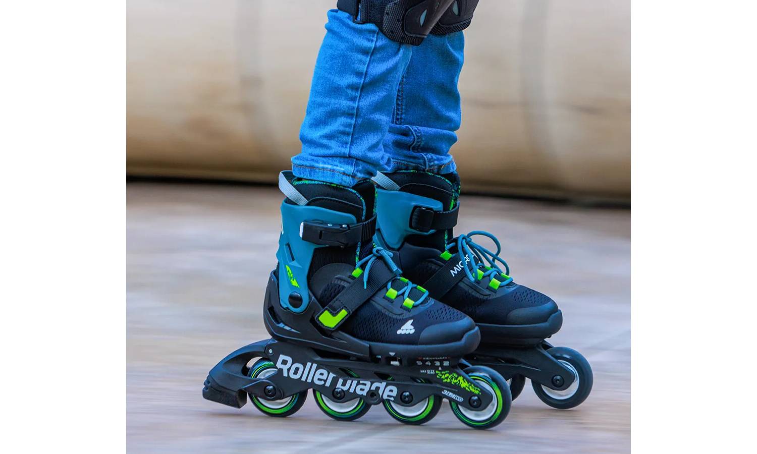 Ролики Rollerblade Microblade XT black-petrol green 36.5-40 4
