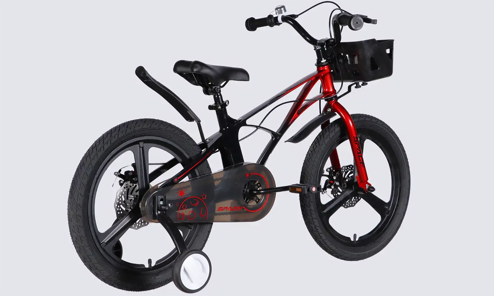 Велосипед SPACE KID ANDROMEDA DD 18", размер XXS, рама-10", год 2026, красно-черный 5