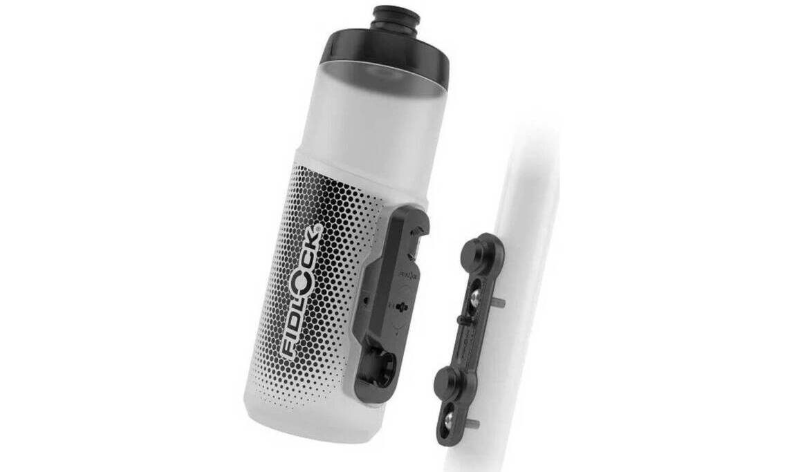 Фляга с коннектором и базой FIDLOCK TWIST bottle 600мл., прозрачный / белый 