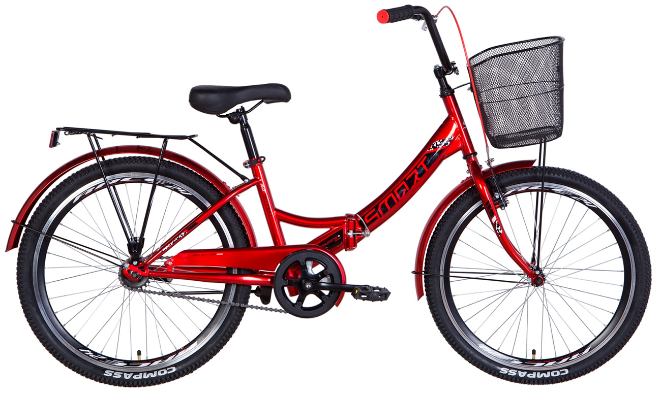 Фотографія Велосипед Formula SMART Vbr з кошиком 24" (2021) 2021 Red