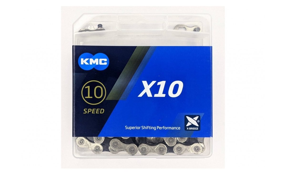 Цепь KMC X10 116 лан. 1/2" X 11/128" с замком, черно-серый 2