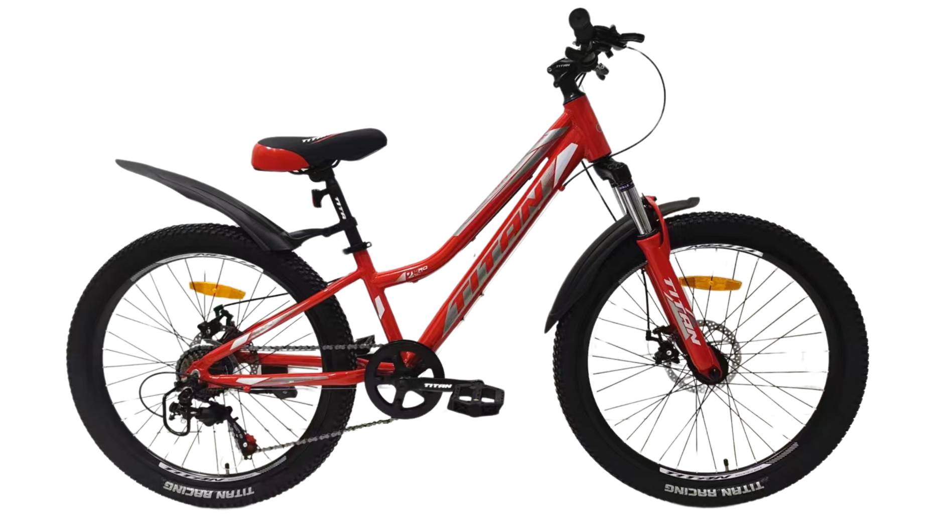 Фотографія Велосипед Titan BEST MATE 24", розмір XXS рама 11" (2024), червоно-сірий