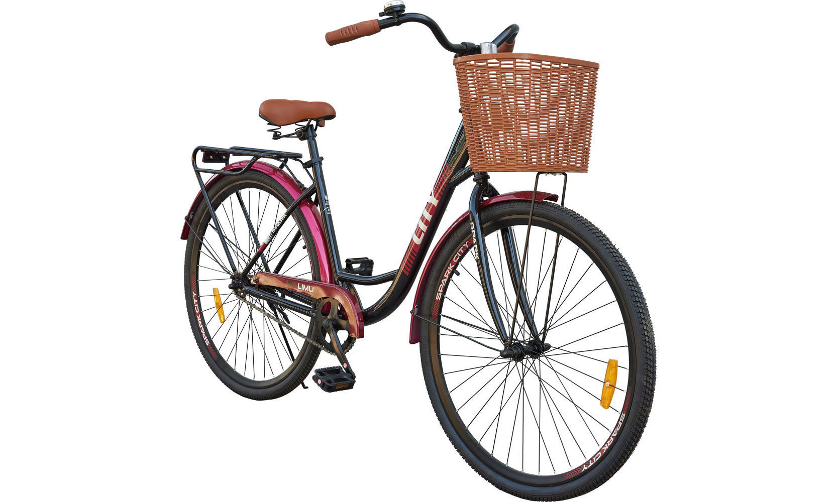 Велосипед SPARK CITY LIMU 28", розмір рами L (18"), чорно-червоний 4