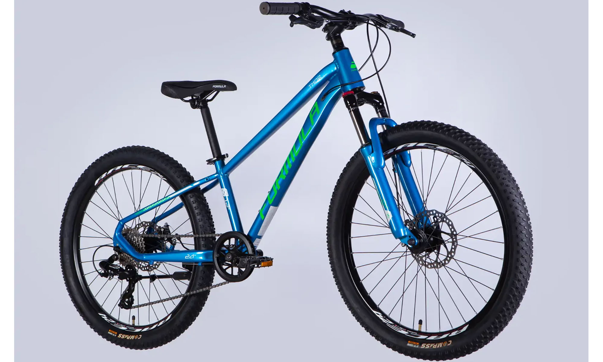 Велосипед Formula THOR DD CS, 24", розмір XXS, рама-12", рік 2026, синій з зеленим 2