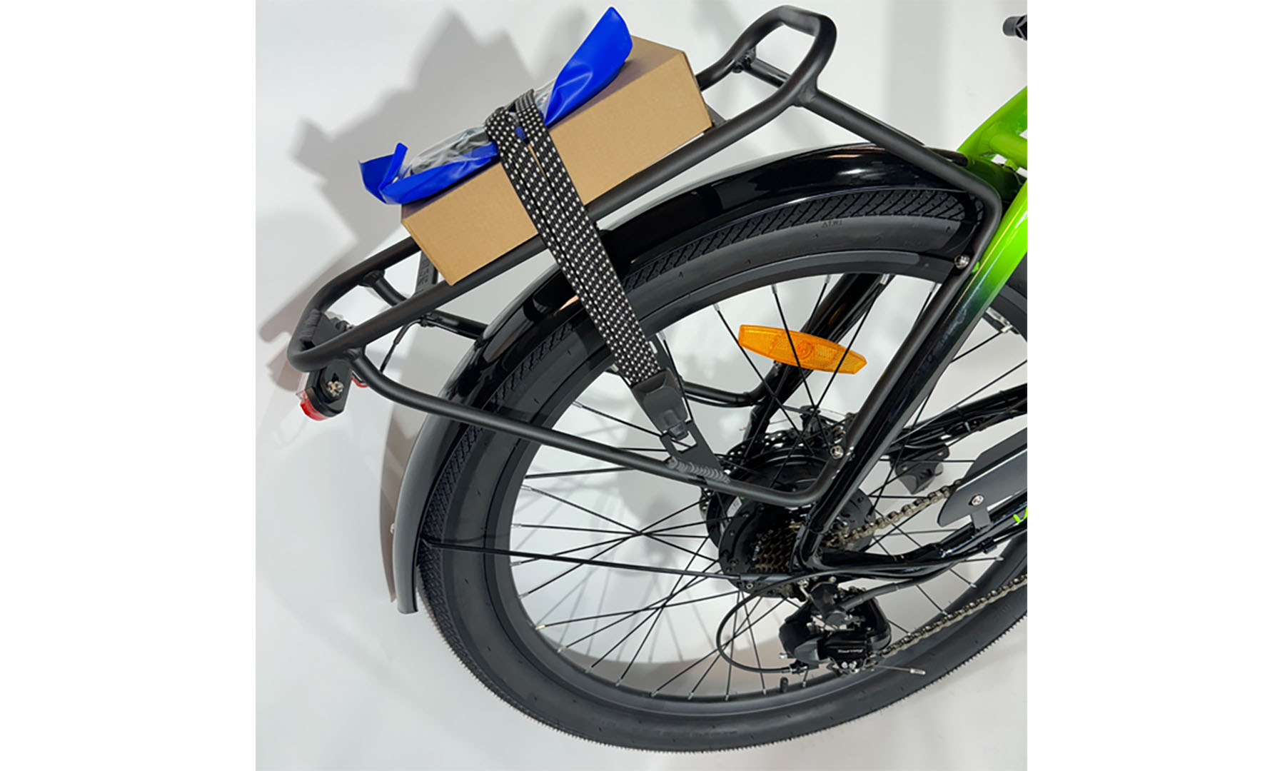Електровелосипед E-Titan Volt 27.5" 17" Чорний-Зелений 5