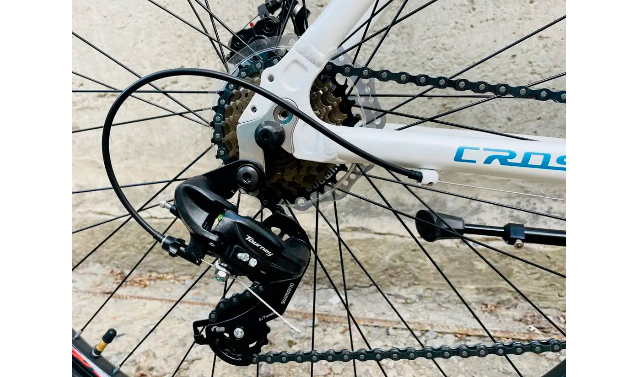 Електровелосипед Crosser E-Hybrid 28" 36V/500W/12Ah li-ion Samsung Біло-червоний 4