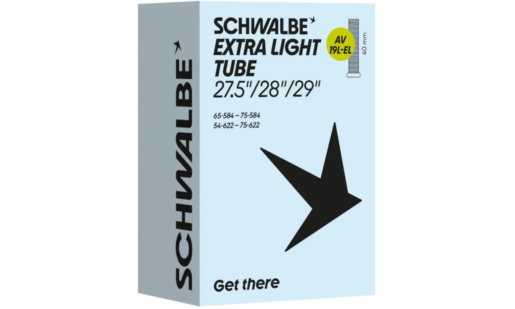 Камера 29"+/27,5"+ (54/75-584/622) Schwalbe AV19L-EL EXTRA LIGHT 40mm 