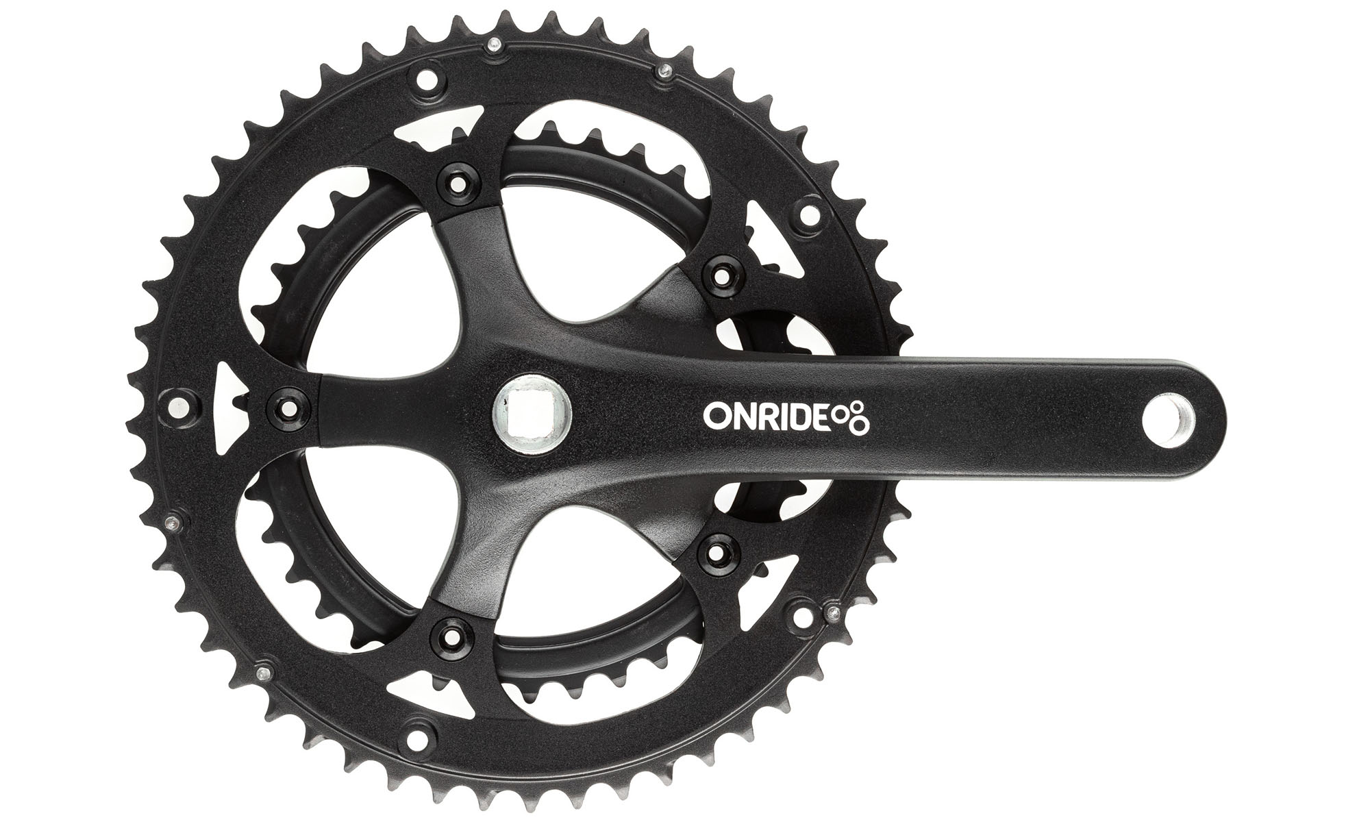 Шатуни ONRIDE Duet 1010, під квадрат, 170 мм, 39-53Т, BCD 130 мм, на 10/9 шв., чорний 