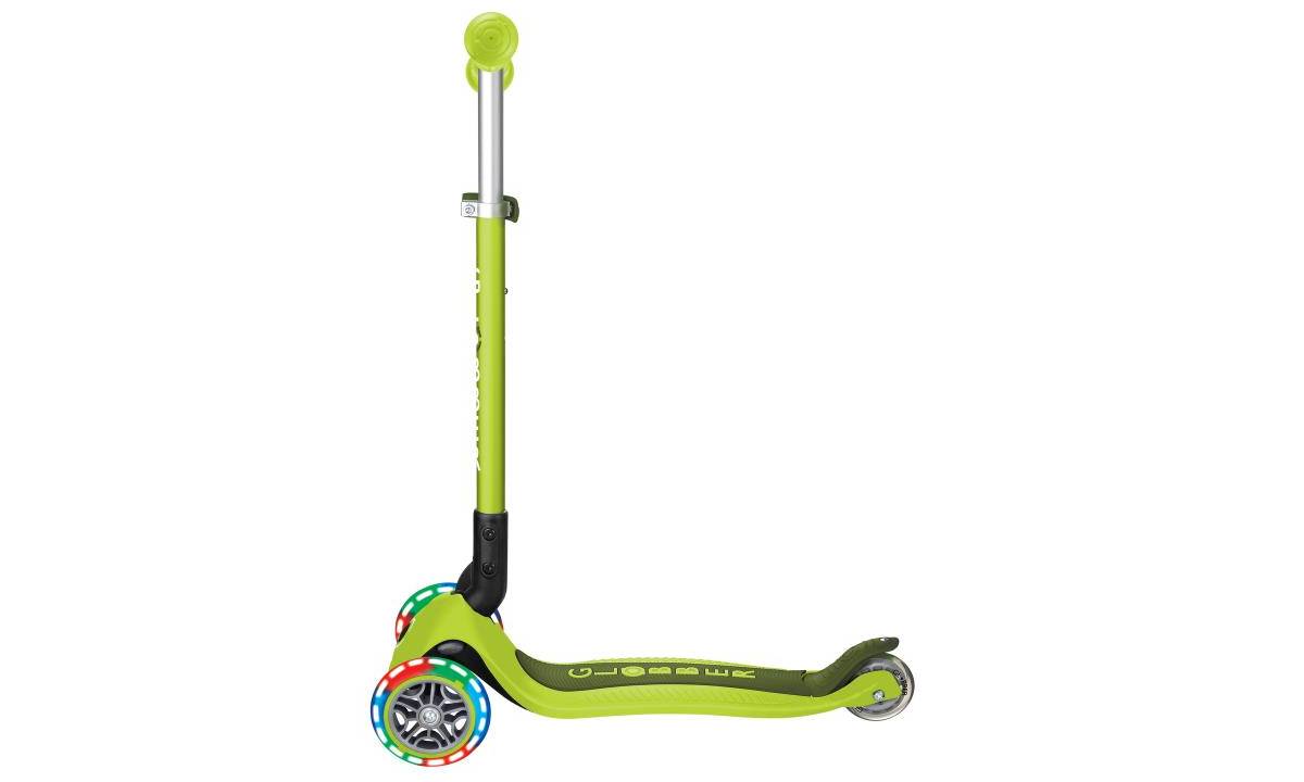 Самокат GLOBBER PRIMO FOLDABLE LIGHTS, зеленый, колеса с подсветкой, 3+ 7