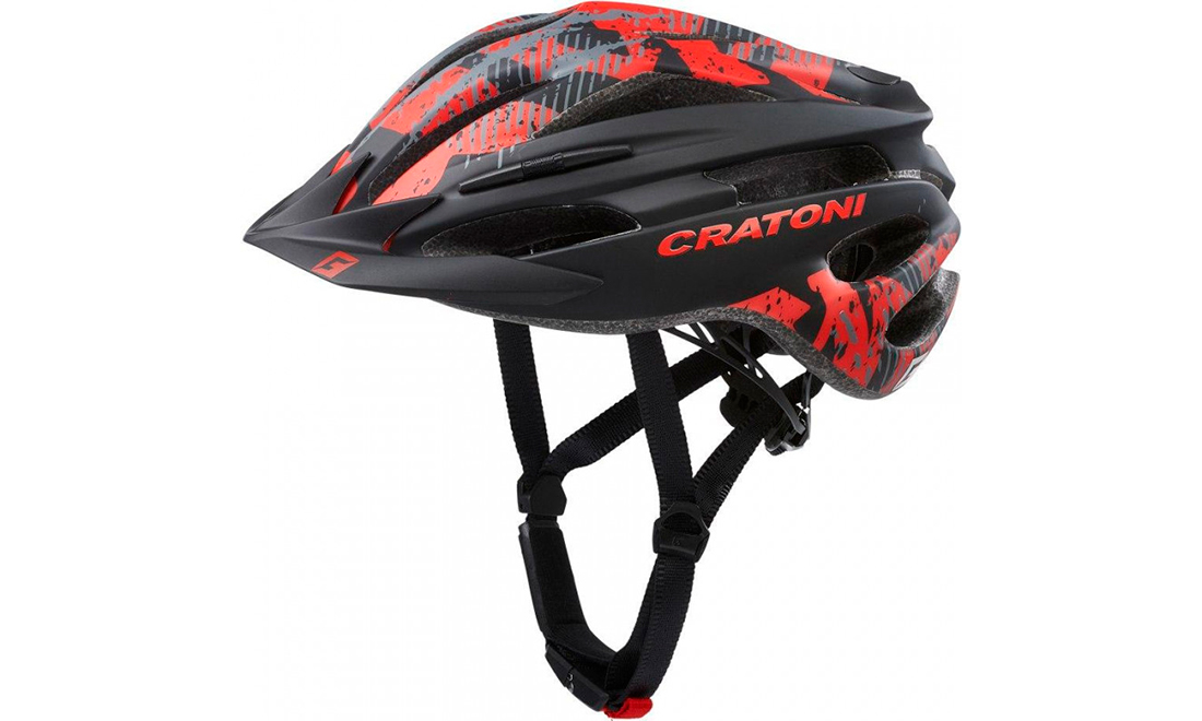 Велошлем детский Cratoni Pacer Junior, размер M (54-58 см), Черно-красный