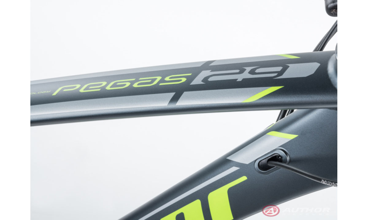 Велосипед AUTHOR Pegas 29", рама 21", 2023, колір-сріблястий (неоново жовтий) // сріблястий 3