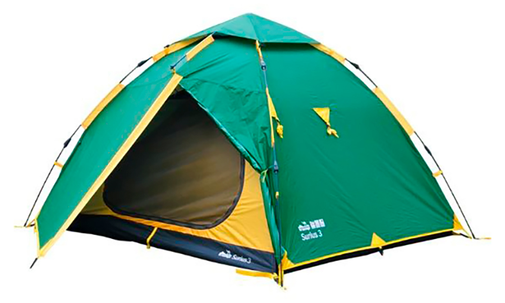 Фотография Палатка Tramp Sirius 3 зелено-желтый