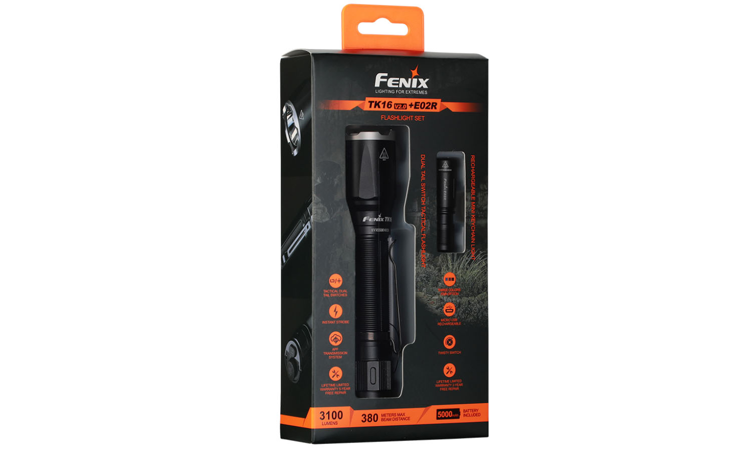 Фонарь ручной Fenix TK16 V2.0 + Фонарь ручной Fenix E02R 8