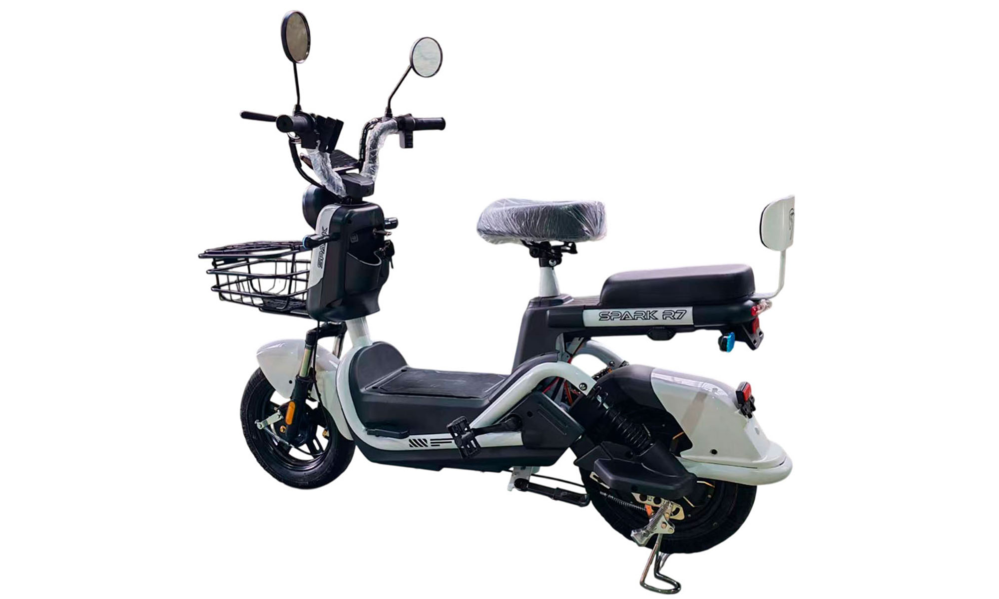 Велосипед с электромотором SPARK R7 10", размер One Size, рама 14", 60V/800W/25Ah, год 2026, белый 4 Велосипед с электромотором SPARK R7 10", размер One Size, рама 14", 60V/800W/25Ah, год 2026, белый 4