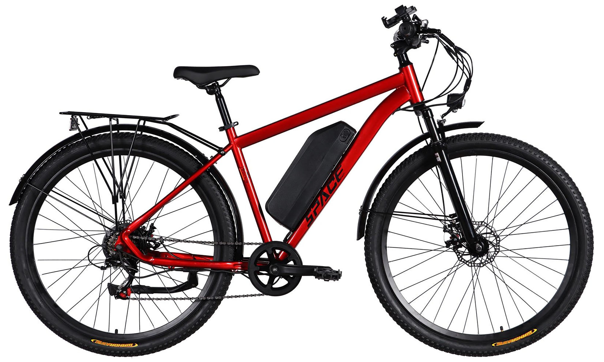 Велосипед с электроприводом SPACE SIRIUS DD FR 29", размер L, рама-19", 48B, 15.6А*ч, 500Вт, год 2026, красный 