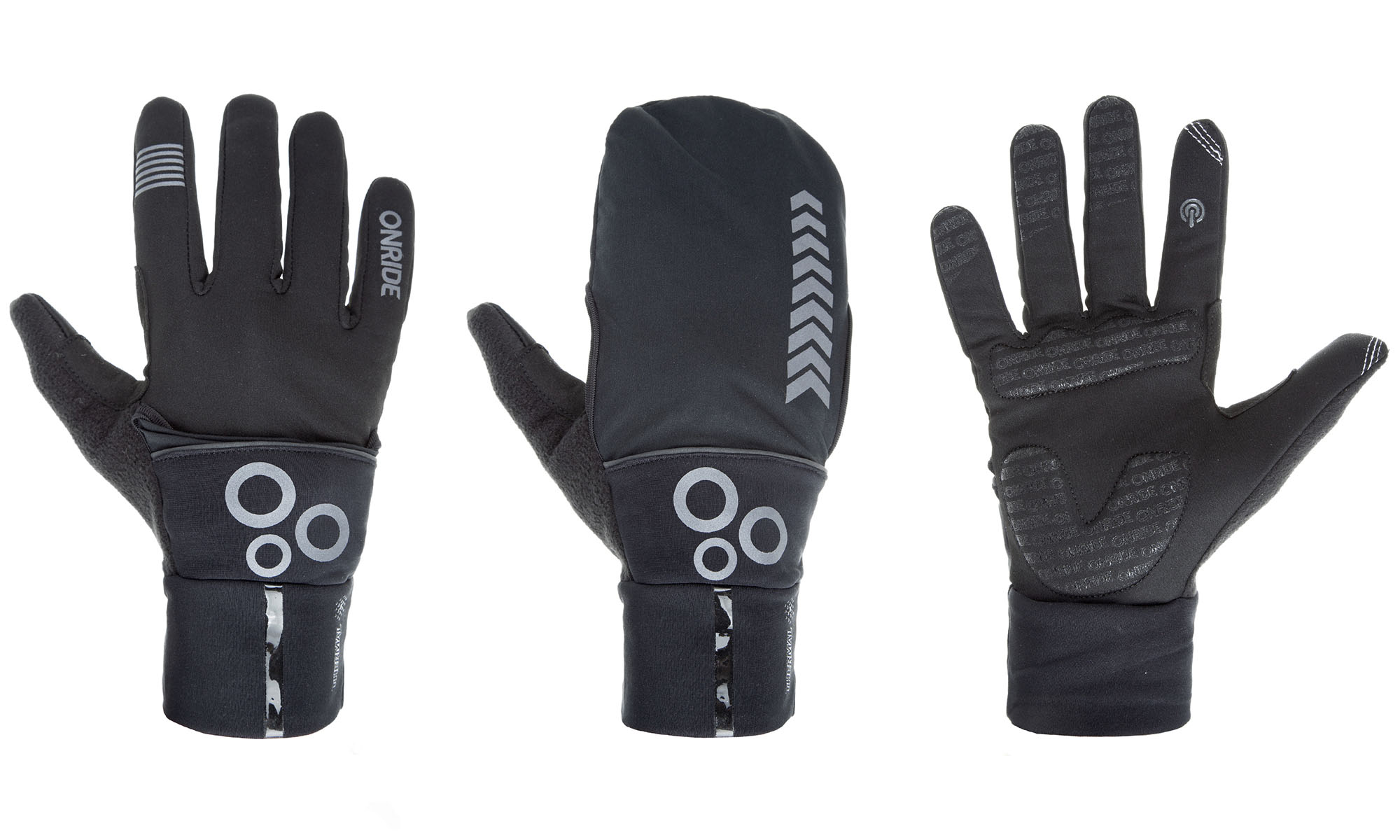 Демисезонные перчатки ONRIDE Hoodie 20 черные, размер M Демисезонные перчатки ONRIDE Hoodie 20 черные, размер M