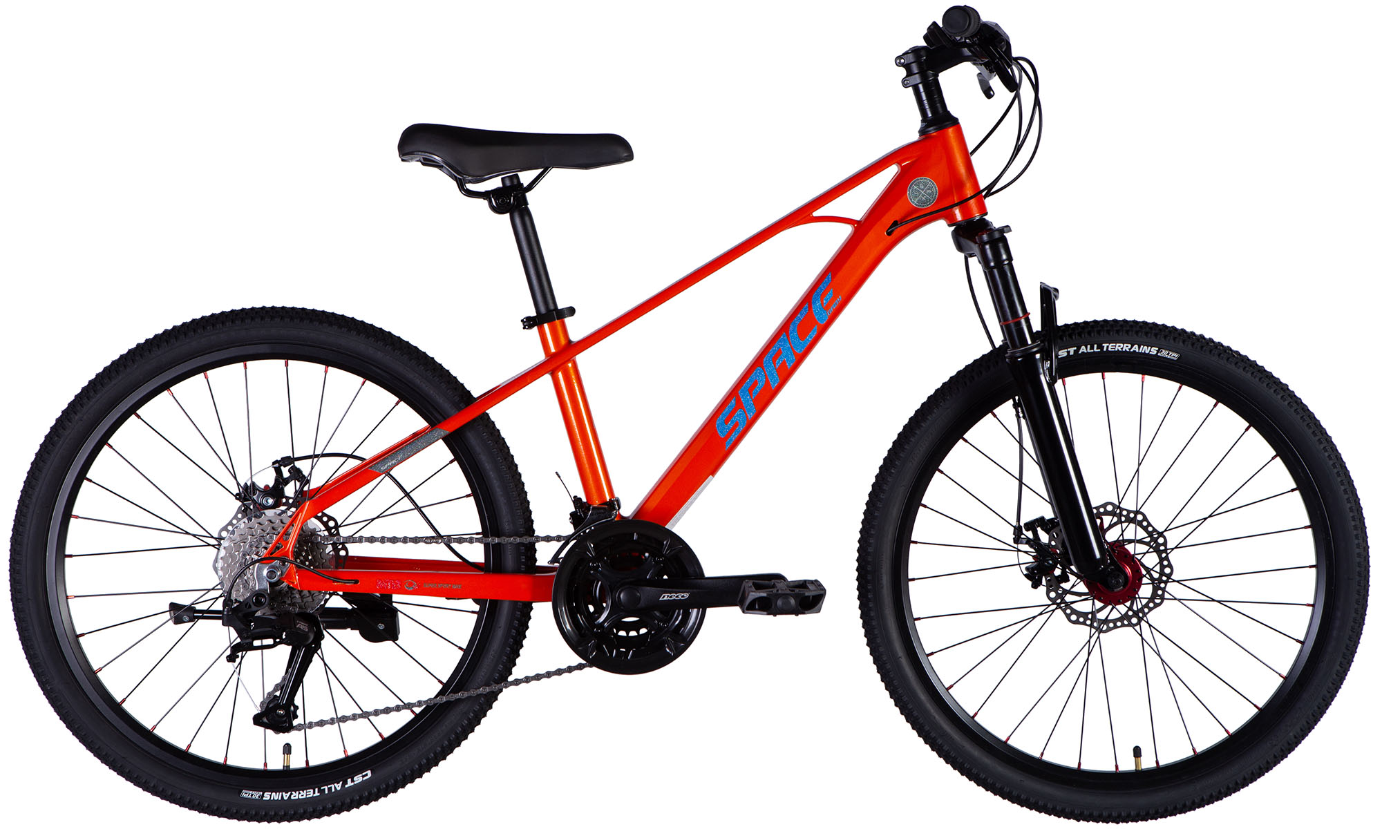 Велосипед SPACE KID SKYLINE DD FR 24", размер XS, рама 13", год 2025, оранжевый 