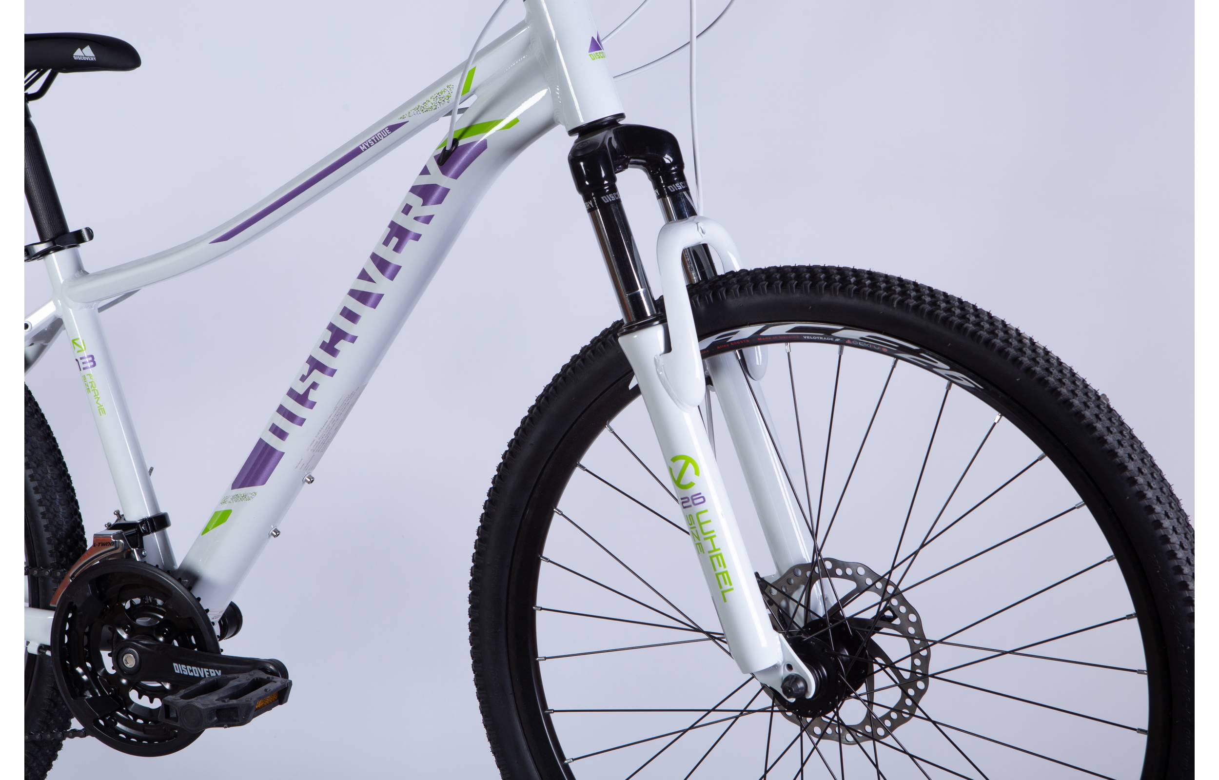Велосипед Discovery MYSTIQUE DD 26" размер S рама 15" 2025 бело-фиолетовый 3