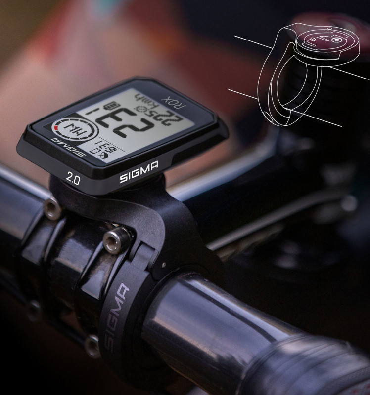Фотография Велокомпьютер Sigma Sport ROX 2.0 Top Mount, Черный 3