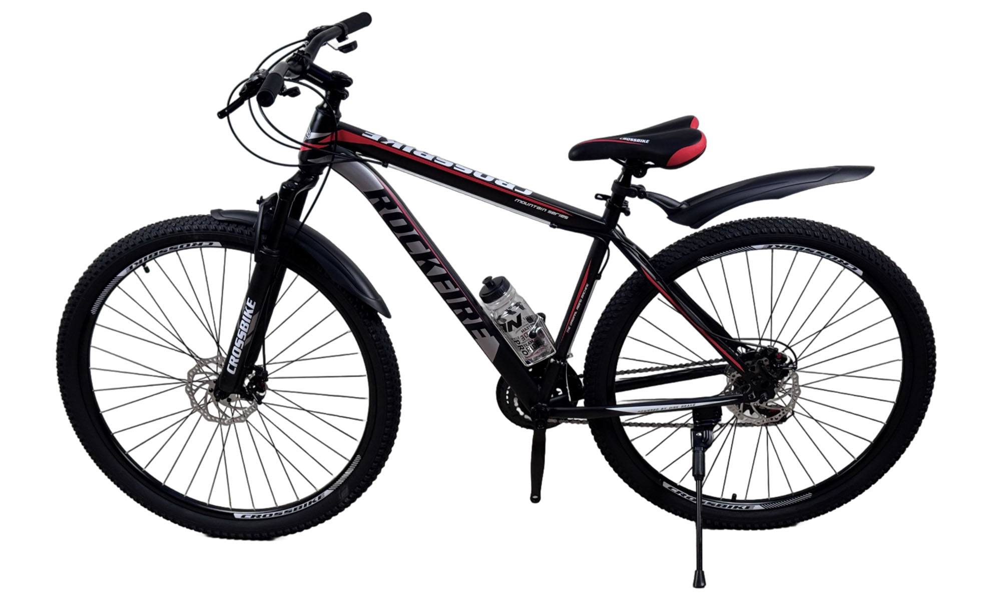 Велосипед CrossBike Rockfire 29", розмір L, рама 19", рік 2026, Чорний-Червоний 4