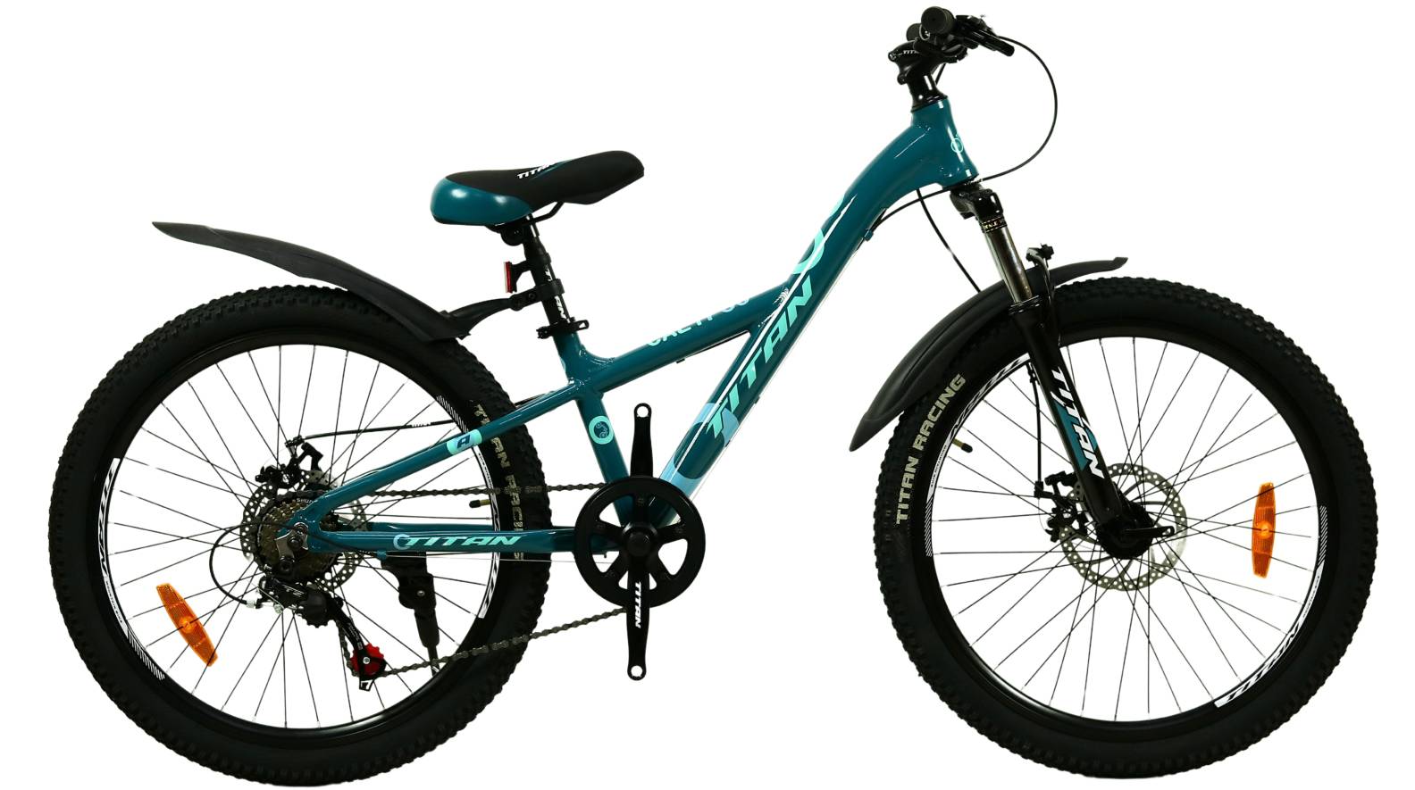 Фотография Велосипед Titan Calypso 24", размер XXS рама 11" (2022), Зелено-голубой
