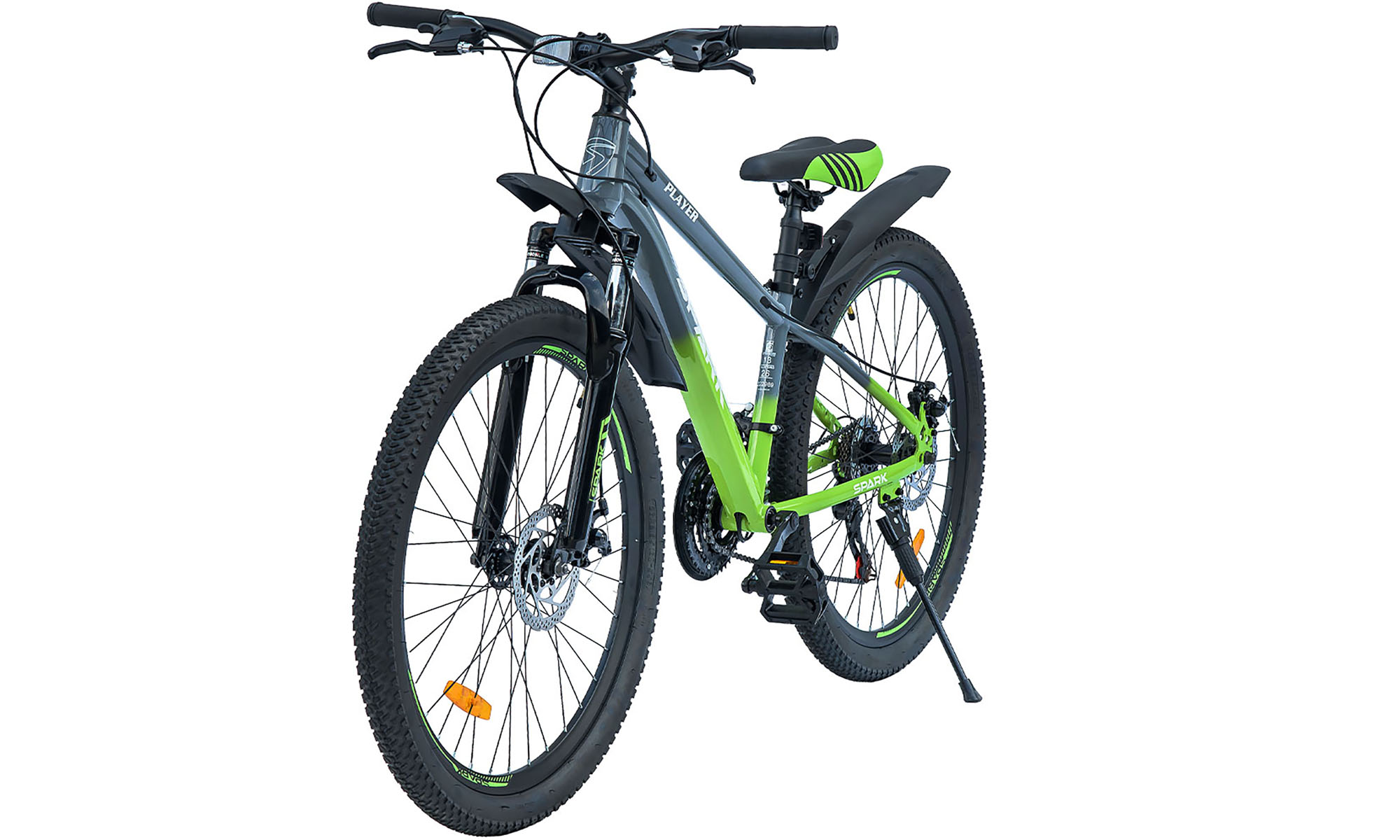 Велосипед SPARK PLAYER 26", размер XS, рама 13", год 2025, серо-зеленый 2