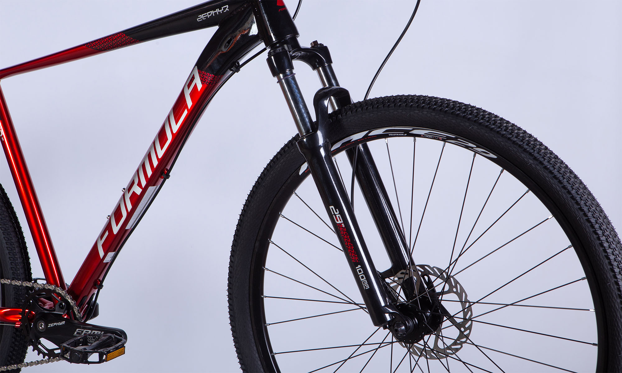 Formula ZEPHYR 1.0 HDD 29 Велосипед, розмір L, кадр 19 ", 2025, чорний і червоний 5