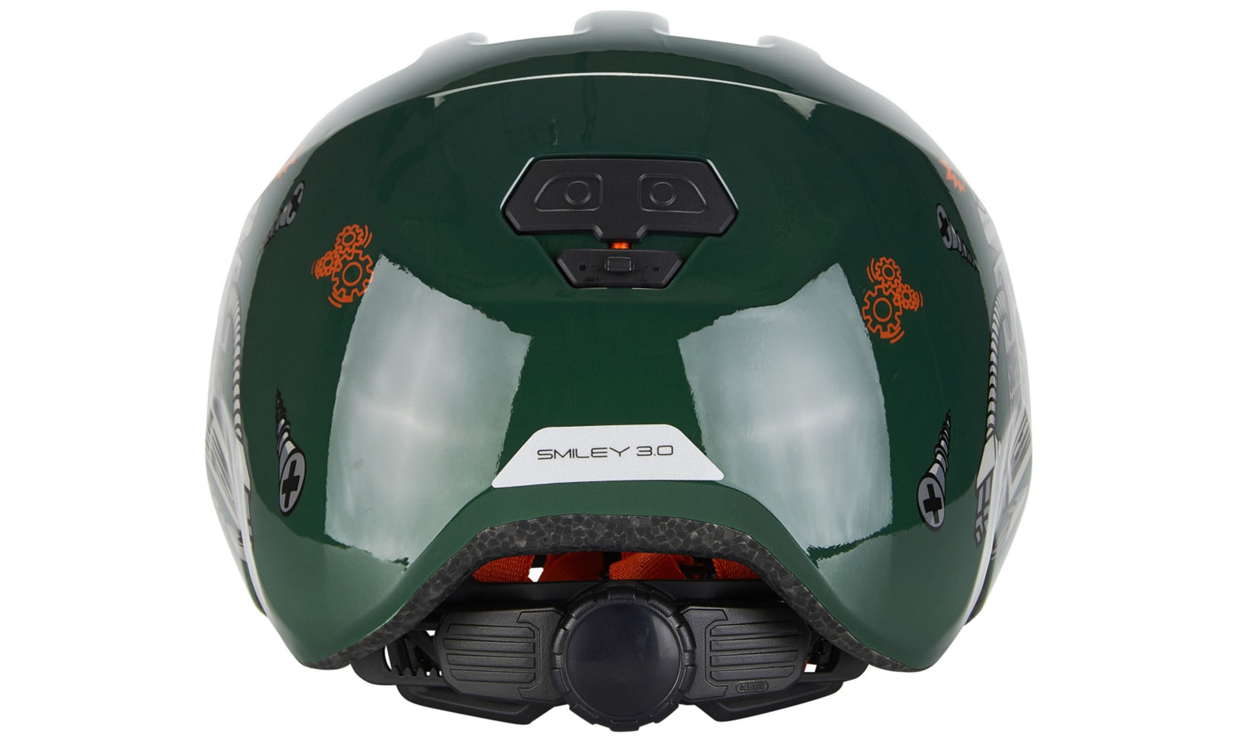 Велошлем детский ABUS SMILEY 3.0 Green Robo, размер S (45-50 см), зеленый робот 4 Велошлем детский ABUS SMILEY 3.0 Green Robo, размер S (45-50 см), зеленый робот 4