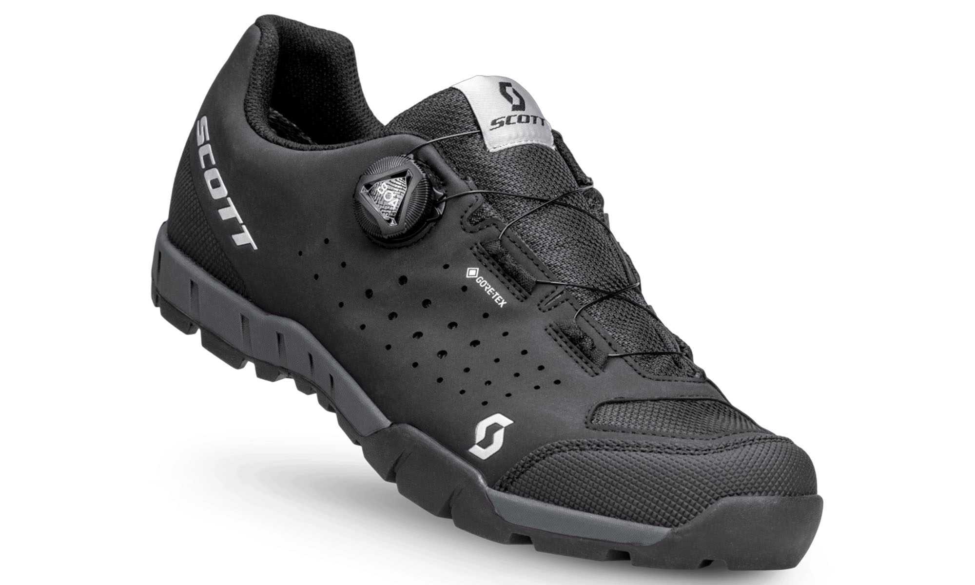 Велотуфли SCOTT SPORT TRAIL EVO GORE-TEX, черные / серебристые, размер 42.0 